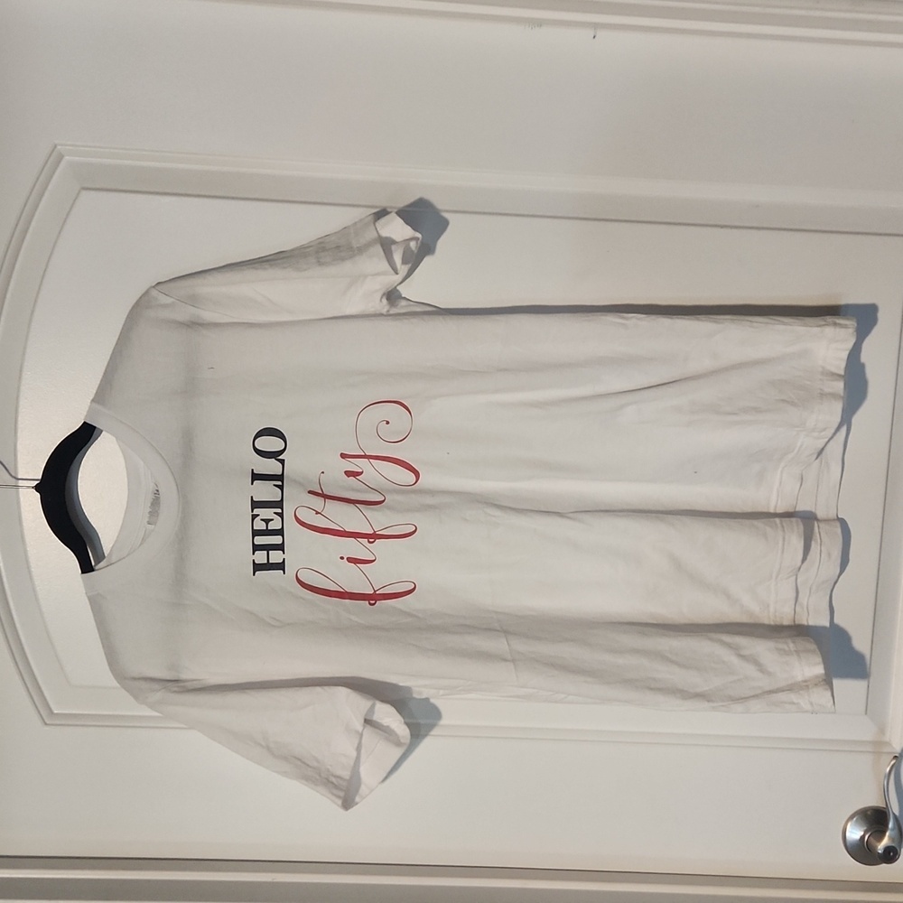 Womens Hello Fifty Lg shirt